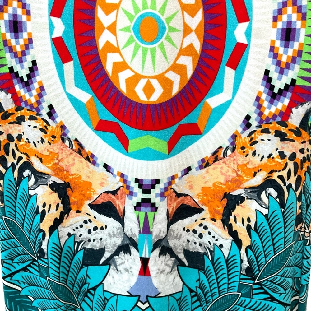 Mara Hoffman Bodycon Mini Dress Medium Multicolor Boho Festival Sleeveless - Picture 7 of 7